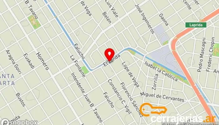 mapa de Cerrajero de urgencia 24hs  en Lomas de Zamora