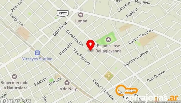 mapa de Cerrajero de urgencias DAKOTA 24hs Cerrajero en San Fernando