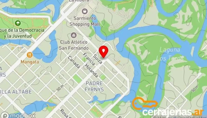 mapa de CERRAJERO .EL CORDOBÉS Carpintero en Resistencia