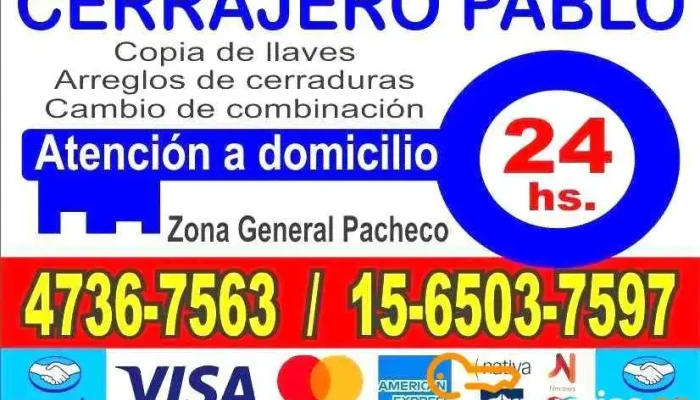 Cerrajero Pablo 24hs -  Del Propietario - Gral. Pacheco