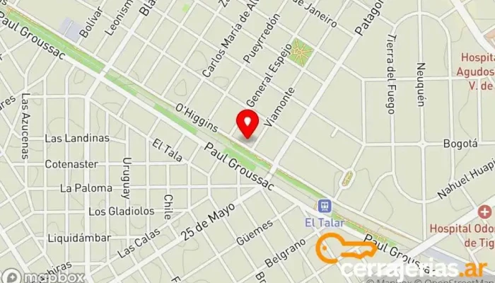 mapa de Cerrajero Pablo 24hs Cerrajero en Gral. Pacheco
