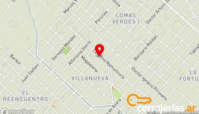 mapa de Cerrajero urgencias 24hs. Cerrajería HP.Hugo pietranera Cerrajero en Trujui