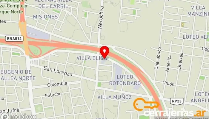 mapa de Cerramientos Del Oeste Carpintero en Santa Lucía