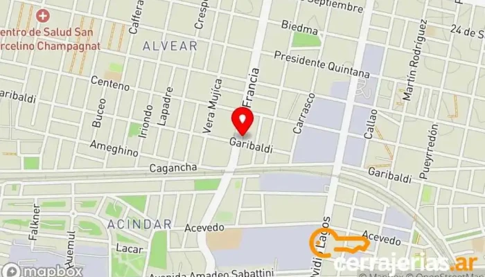 mapa de Cerramientos y Aberturas en Rosario Empresa constructora en Rosario