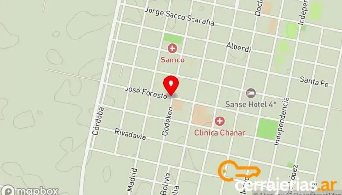 mapa de Chañar Ladeado  en Chañar Ladeado