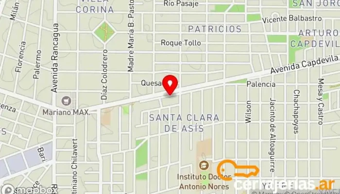 mapa de Chávez Aberturas-Amoblamientos Fábrica en CKQ