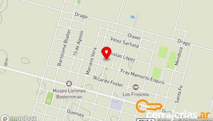 mapa de CHIAVARINI ABERTURAS SRL Proveedor de materiales de construcción en San Jeronimo Nte.