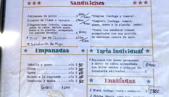 Chicha Libre Resto Bar -  Carta - Tilcara