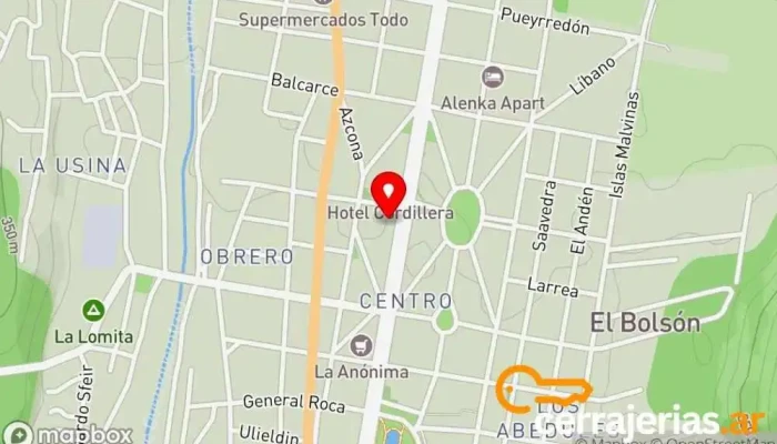 mapa de Cipres Interiores Tienda de materiales para la construcción, Tienda de equipos de baños, Construcción, Tienda de materiales para suelos en El Bolsón