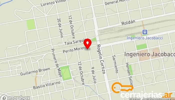 mapa de CJ VIDRIOS Tienda de artículos para el hogar en Ingeniero Jacobacci