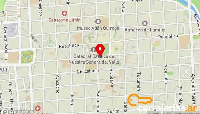 mapa de Claro Argentina Proveedor de servicios de telecomunicaciones, Empresa de instalación de televisión por cable, Tienda de móviles, Distribuidor de equipos de telecomunicación, Compañía telefónica en San Fernando del Valle de Catamarca