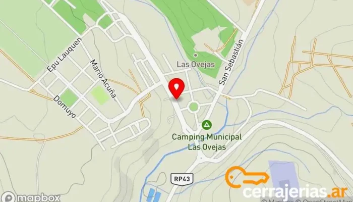 mapa de Comisaría 38 Policía civil en Las Ovejas