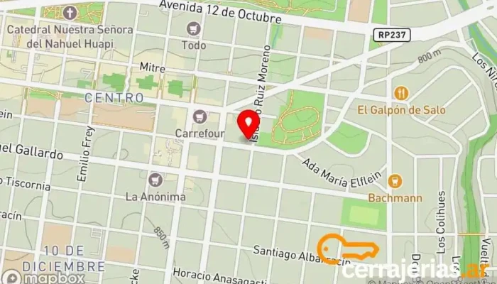 mapa de Condor Andino Aberturas pvc y paneles sip Tienda de materiales para la construcción en San Carlos de Bariloche