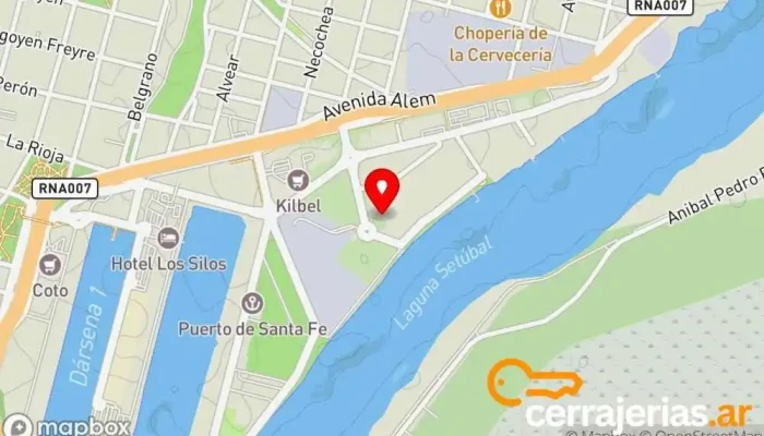 mapa de Cormet S.A. Fábrica en Santa Fe de la Vera Cruz