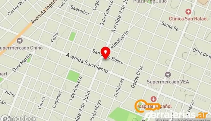 mapa de Corona Dorada Aberturas (Puertas y ventanas) Tienda de artículos para el hogar en San Rafael
