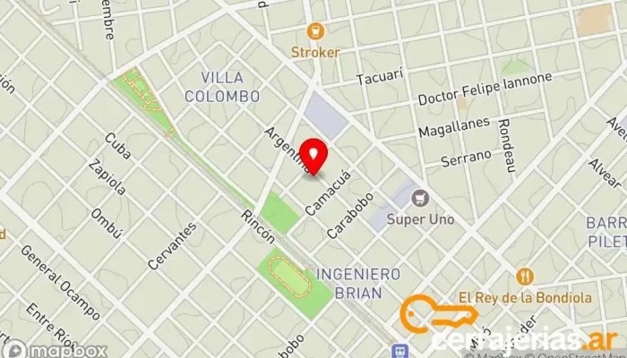 mapa de Corpas servicios de Cerrajeria Cerrajero en Ramos Mejía