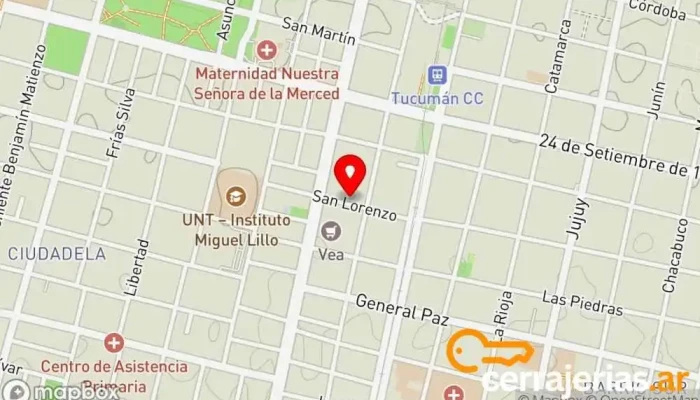 mapa de Corralón Aconquija - Egger Haus SRL Tucumán Tienda de materiales para la construcción en San Miguel de Tucumán