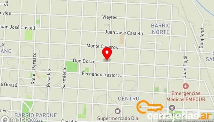 mapa de Corralón Curuzu Tienda de materiales para la construcción, Ferretería, Tienda de iluminación en Curuzú Cuatiá