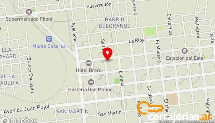 mapa de Corralón Gogorza Tienda de materiales para la construcción en Monte Caseros