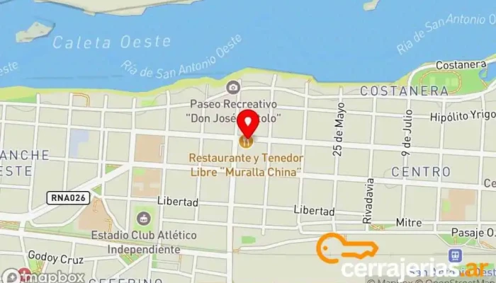 mapa de Corralon HERRERA MATERIALES Tienda de materiales para la construcción en San Antonio Oeste