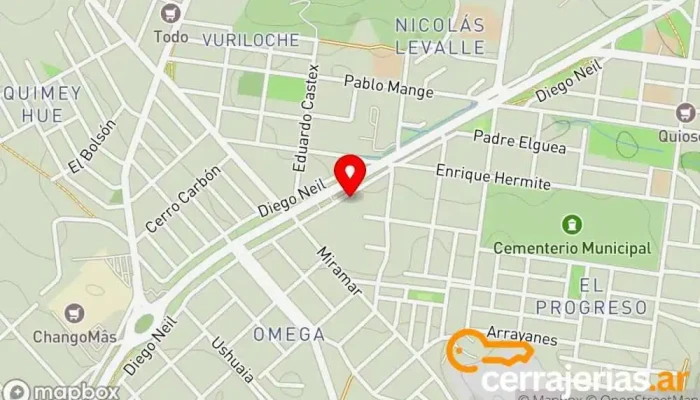 mapa de Corralón Los Lagos Establecimiento de venta de madera en San Carlos de Bariloche