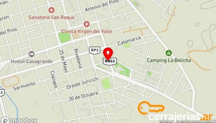 mapa de Corralón Sanchez Ferretería en Tinogasta
