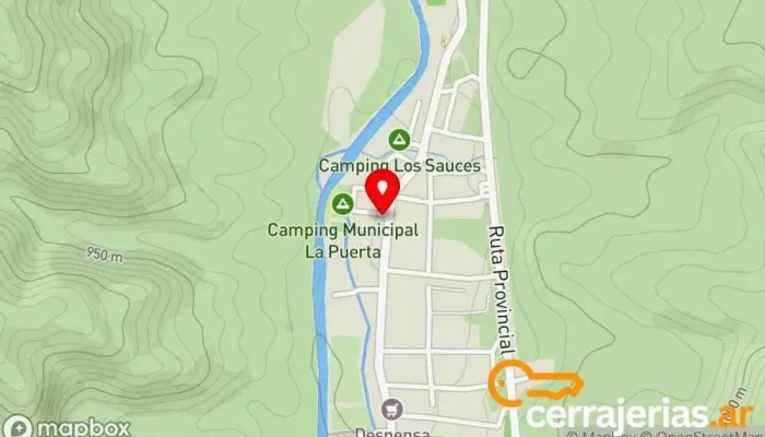 mapa de Correo Argentino - Sucursal La Puerta Oficina de correos en La Puerta