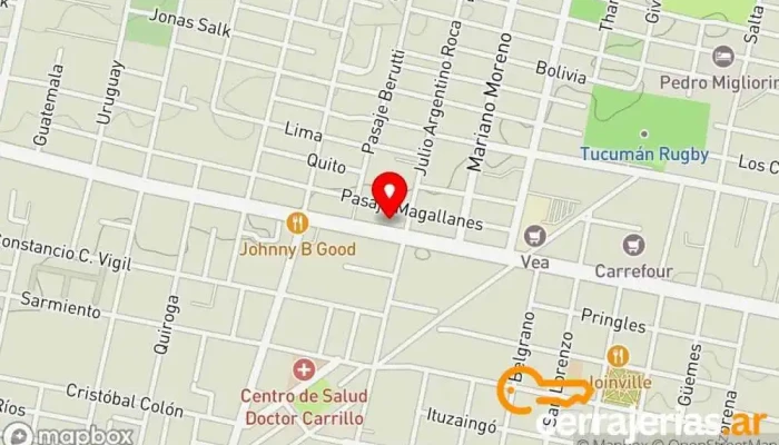mapa de Correo Argentino - Sucursal Yerba Buena Oficina de correos en Yerba Buena