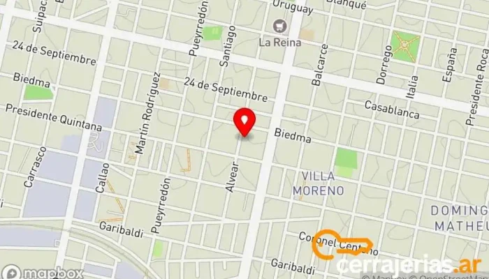 mapa de CORTINAS ESTEBAN Tienda de cortinas, Tienda de persianas, Proveedor de puertas para garaje, Fábrica, Shopfitter en Rosario