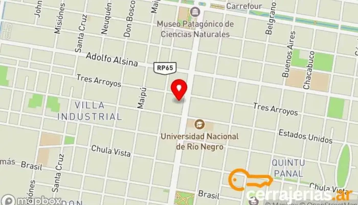 mapa de Cosmos SRL Proveedor de materiales de construcción en Gral. Roca