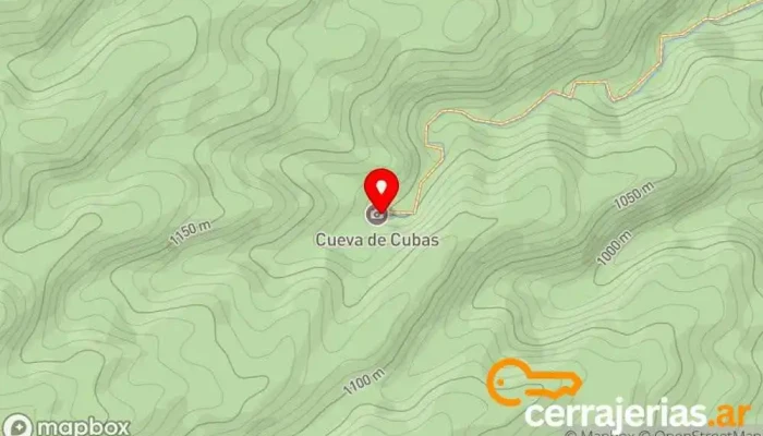 mapa de Cueva de Cubas Lugar de interés histórico, Atracción turística en La Puerta