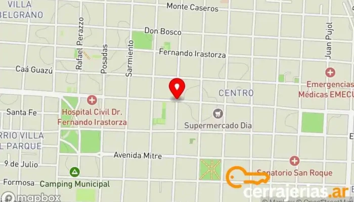 mapa de Curuzú Cuatiá  en Curuzú Cuatiá