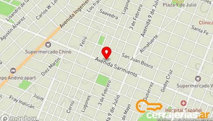 mapa de Cuyo Aberturas Servicio de instalación de ventanas, Proveedor de puertas para garaje en San Rafael