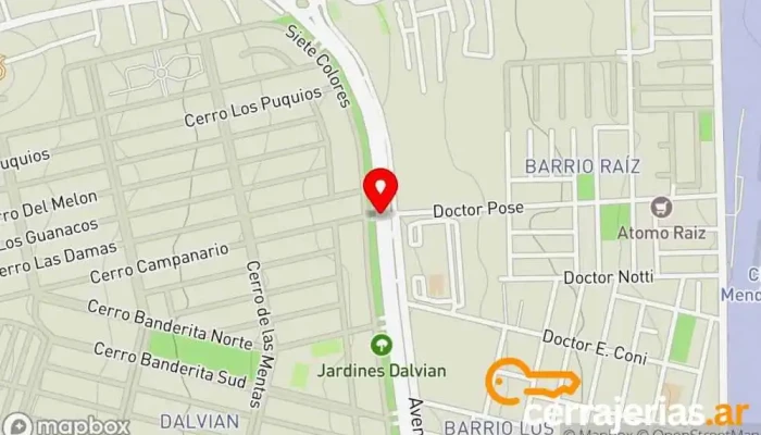 mapa de Dalvian Puerta 5 carmen reig Condominio en Las Heras