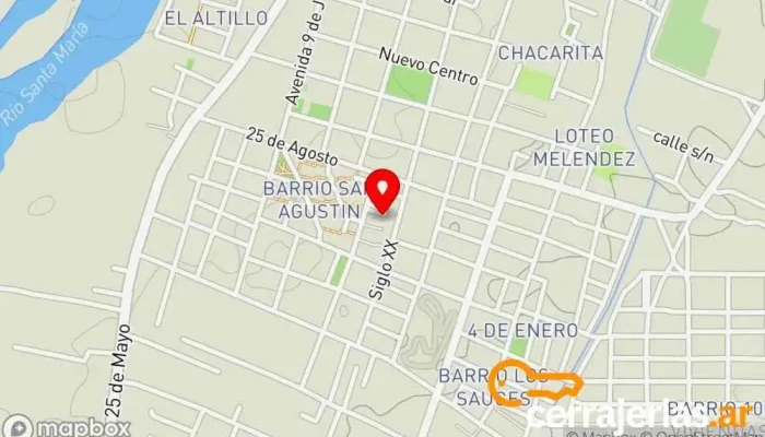 mapa de De puerta a puerta L52 Restaurante en Santa María
