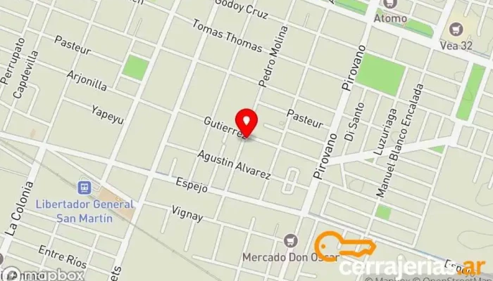 mapa de Demadera Taller de instalación de puertas y ventanas en San Martín
