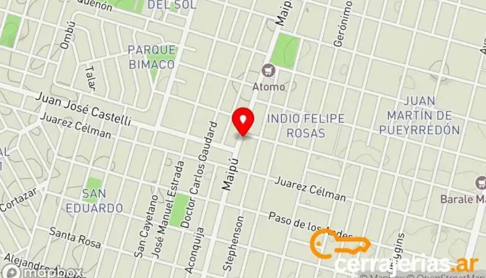 mapa de Demoliciones Rio Cuarto Contratista de demolición en Río Cuarto
