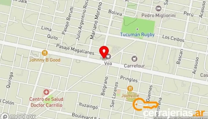 mapa de Dietética Grandiet Tienda de alimentos naturales, Tienda naturista en Yerba Buena