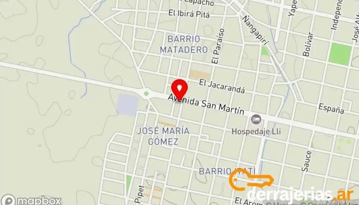mapa de Diseños Modernos, mueblería. Muebles de pino para el hogar. Tienda de muebles en Mercedes
