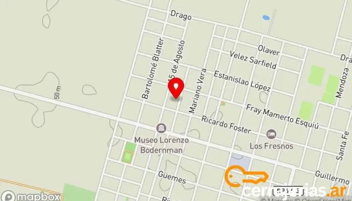 mapa de Dosimw Aberturas Fábrica de puertas en San Jeronimo Nte.