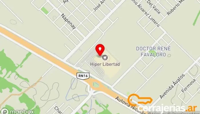 mapa de Easy Tienda de artículos para el hogar, Tienda de electrodomésticos, Tienda de materiales para la construcción, Tienda de cubertería, Tienda de bricolaje, Tienda de muebles, Tienda de mobiliario de jardín, Pinturería, Tienda de artículos de fontanería, Tienda  en Resistencia
