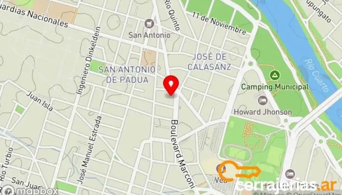 mapa de Ecowin Aberturas Fábrica en Río Cuarto