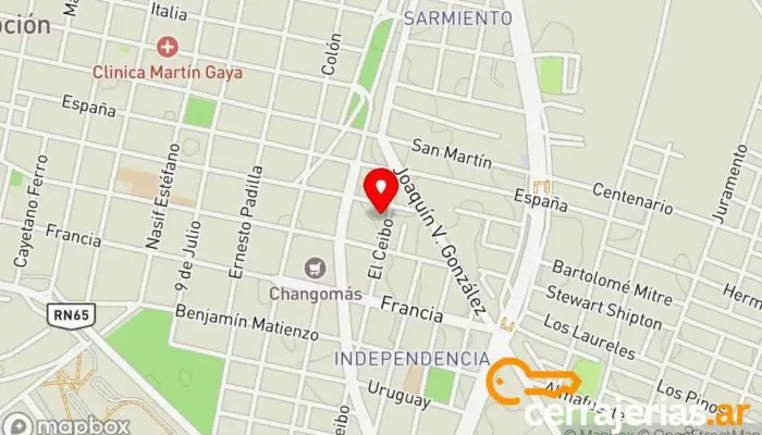 mapa de Egger Haus Corralón Aconquija S.R.L Tienda de materiales para la construcción, Proveedor de puertas, Taller de instalación de puertas y ventanas en Concepción