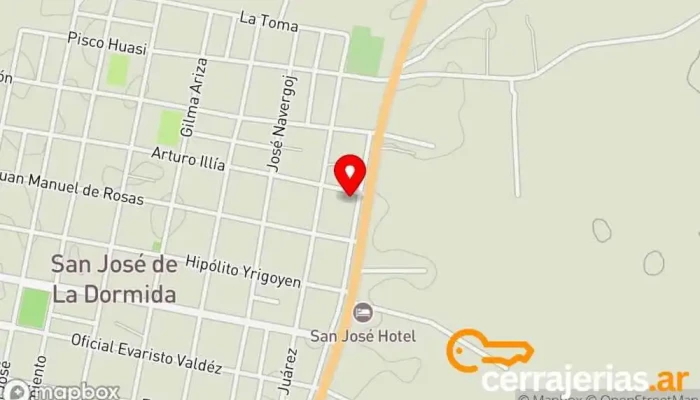 mapa de El Algarrobo Gasolinera en San Jose de la Dormida