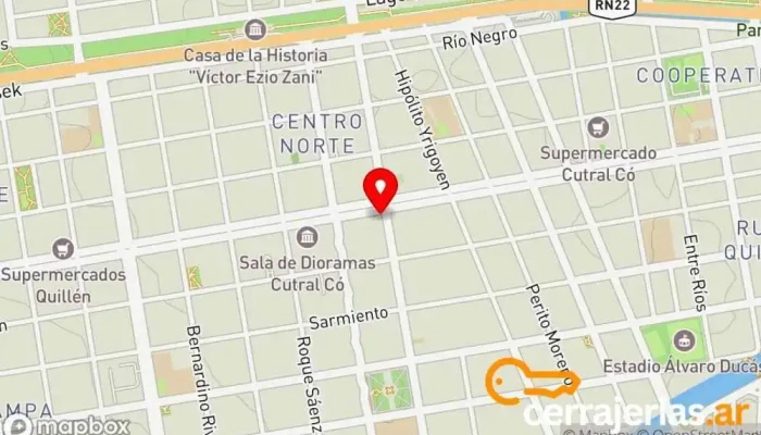 mapa de El Corralon SRL Cutral Co Tienda de materiales para la construcción, Ferretería en Cutral Co