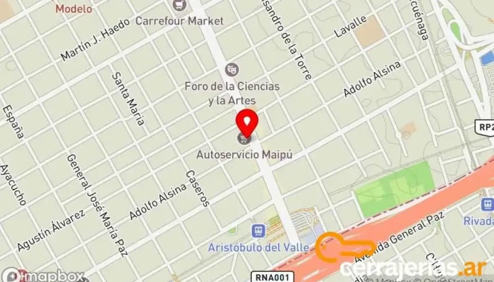 mapa de El Emporio del Service Cerrajero en Florida