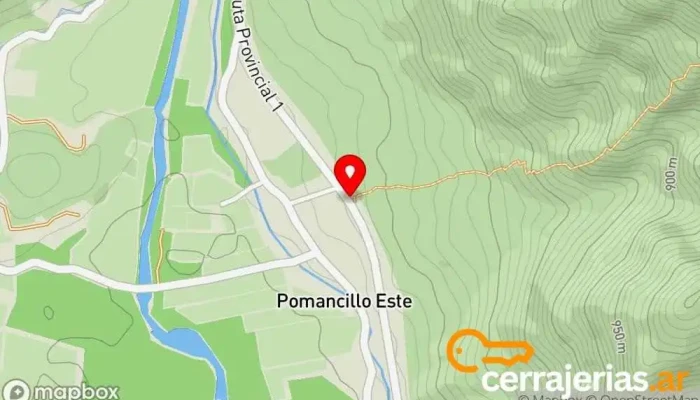 mapa de El Gracián (ingreso en Pomancillo) Zona de senderismo en San Fernando del Valle de Catamarca