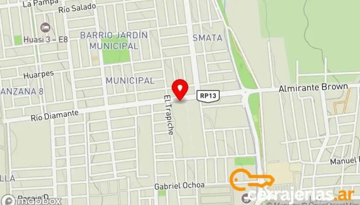 mapa de El Herrero - Carpintería Metálica & Aluminio  en Las Heras