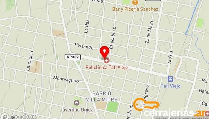 mapa de El Industrial Bar restaurante en Tafí Viejo
