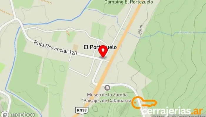 mapa de El Portezuelo  en El Portezuelo